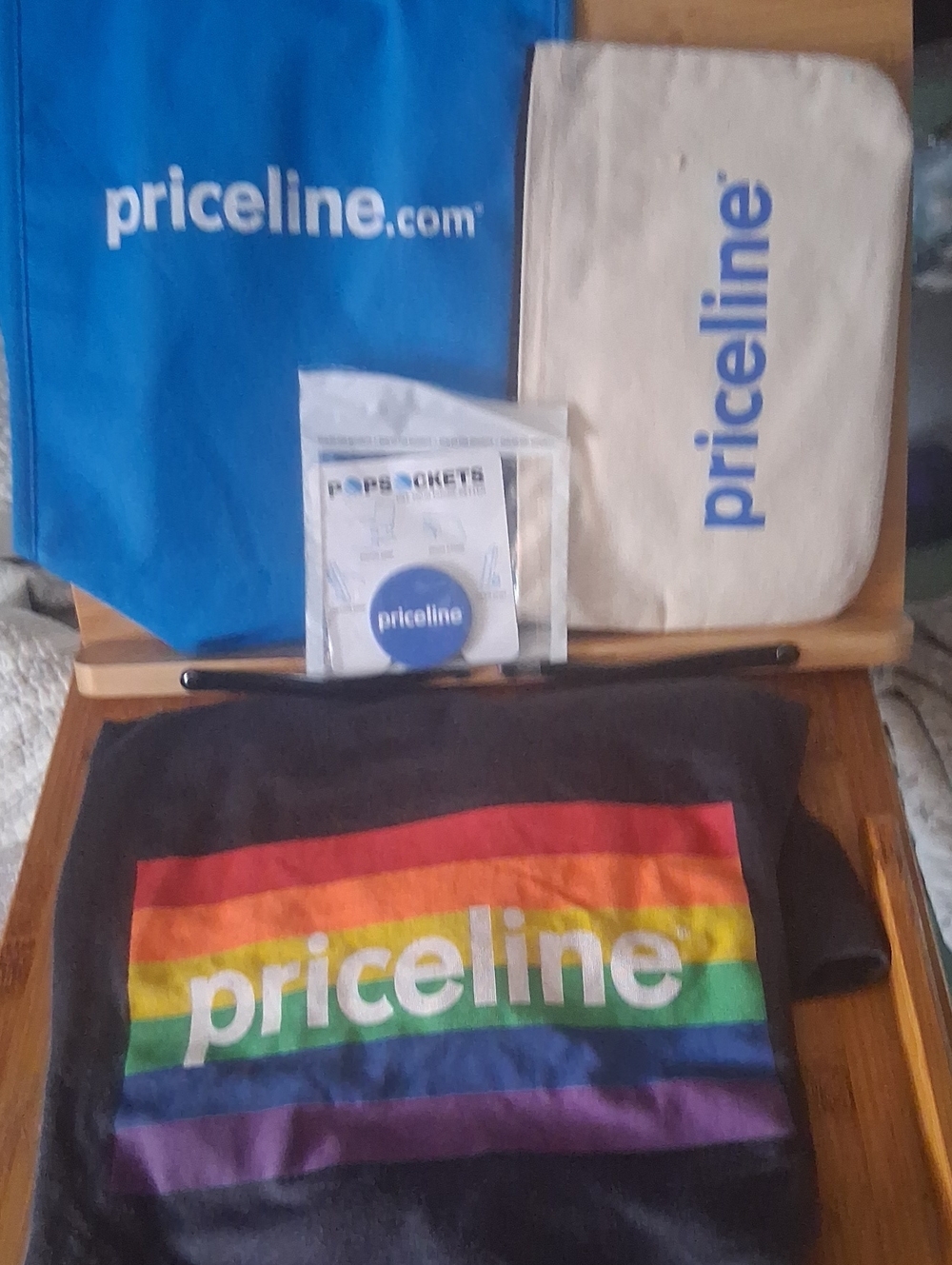Priceline Men’s Black Pride Logo T-Shirt - Rainbow Stripe & 3 Other PL pieces